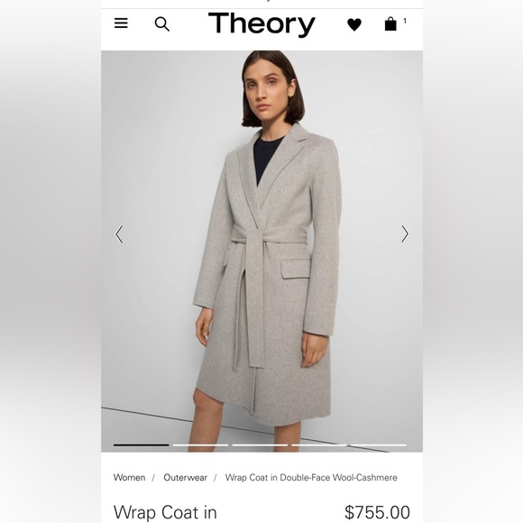 Theory wrap coat Clearance